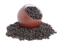 Cup Of Dried Green Tea Royalty Free Stock Image Cup Of Dried Green Tea Royalty Free Stock Image
