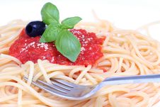 Pasta With Tomato Sauce Royalty Free Stock Image Pasta With Tomato Sauce Royalty Free Stock Image