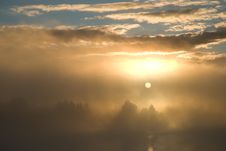 Sunset Under Lake Stock Photography Sunset Under Lake Stock Photography