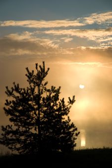 Sun Under Lake Stock Photography Sun Under Lake Stock Photography