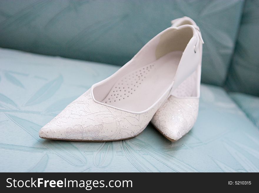 White shoes of the bride