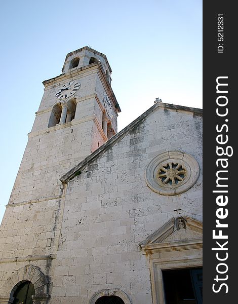 Old church in Cavtat. Croatia