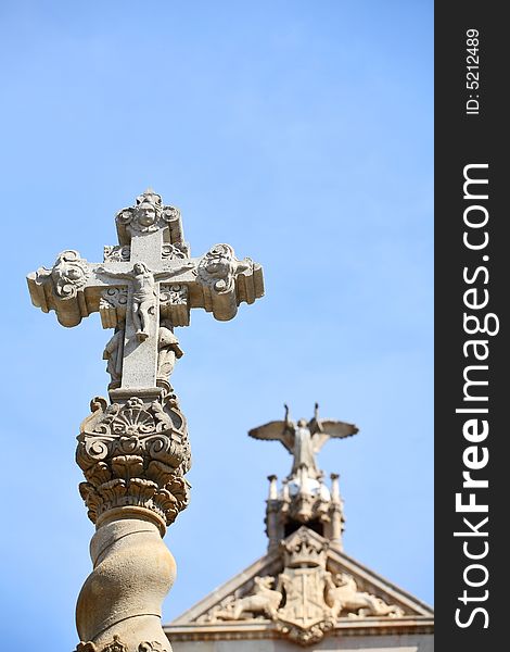 Christ on cross. Barcelona, Spain
Details of architecture.