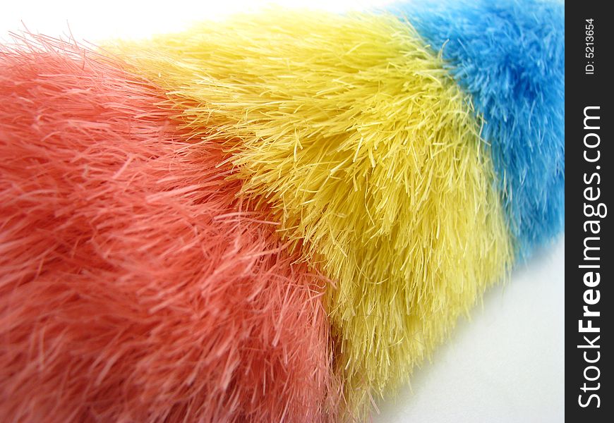 Color feathers on a white background. Color feathers on a white background