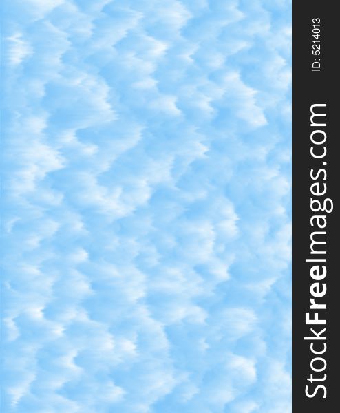 Fluffy clouds blue sky background – digitally created texture.