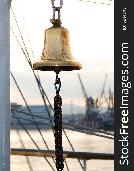 Boat bell aboard a sailboat