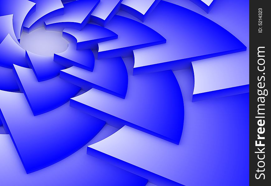 Blue white abstract spiraling background