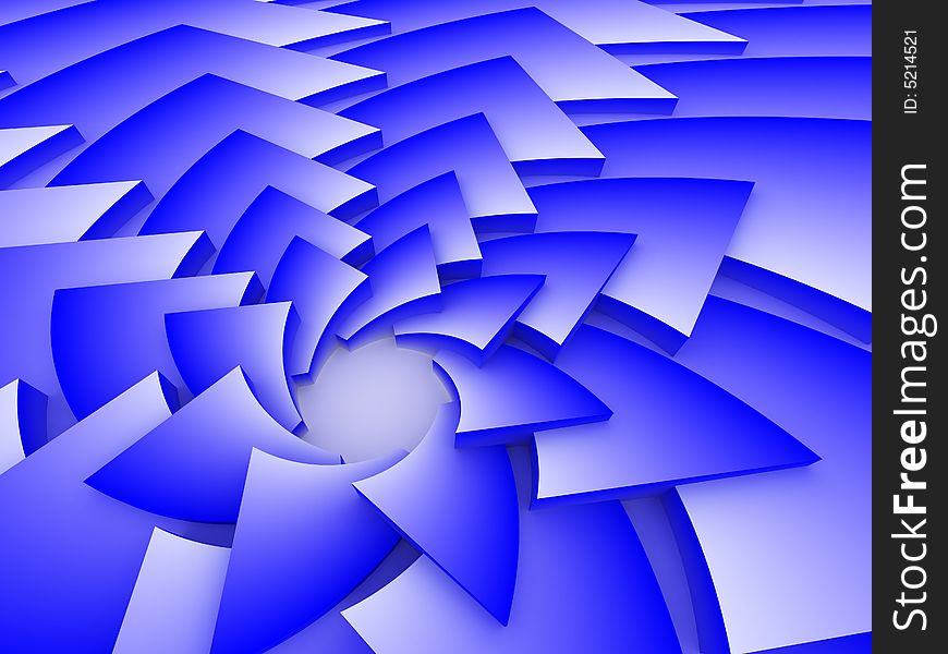 Blue white abstract spiraling background