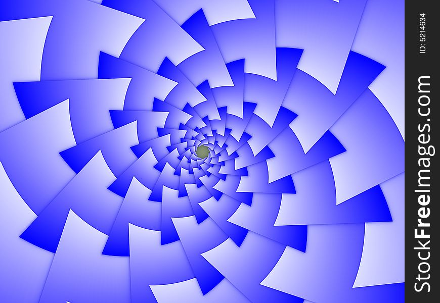 Blue white abstract spiraling background