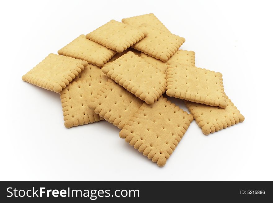Biscuits, isolated on white background.