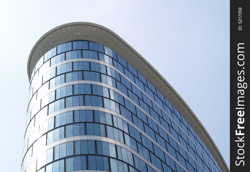 High building with reflecting windows. High building with reflecting windows.