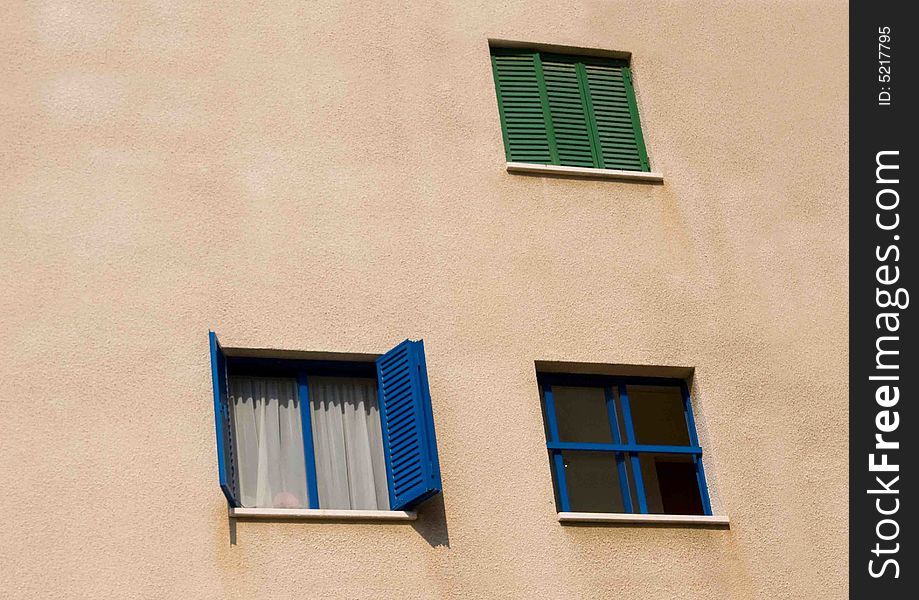 Three windows on one wall