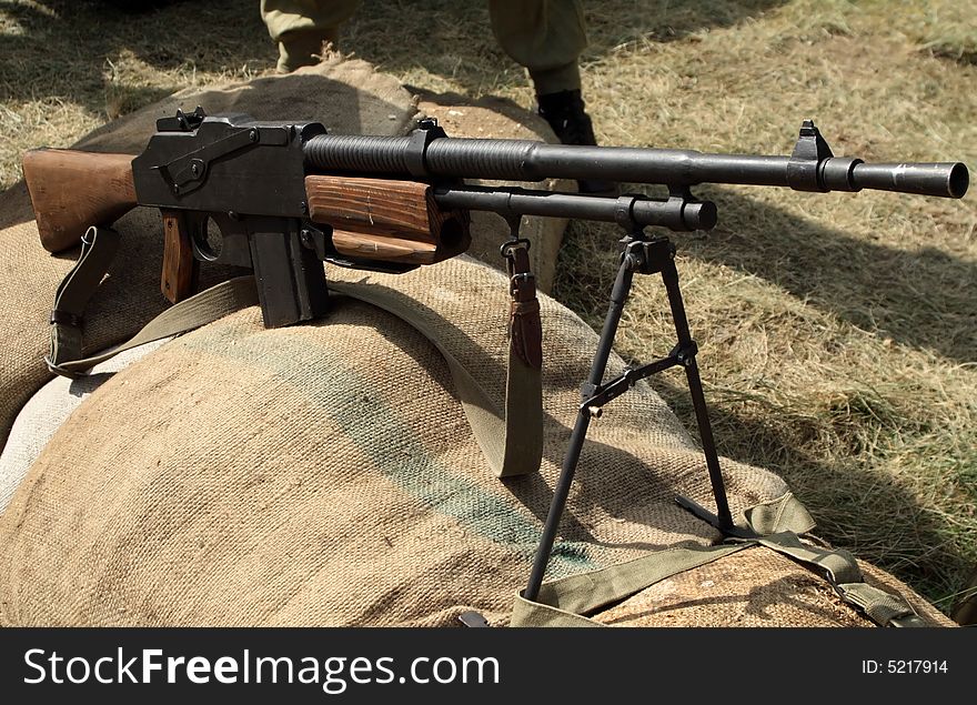 Machine gun from WW II.