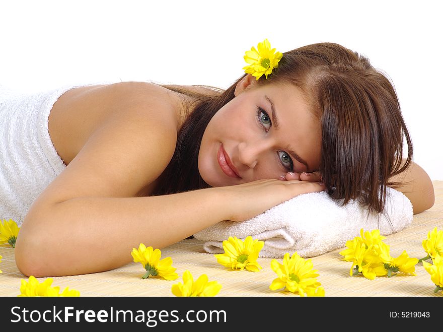 Portrait of Fresh and Beautiful brunette woman