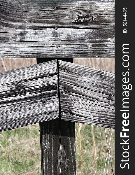 Country Fence Repurposed Wood Close up