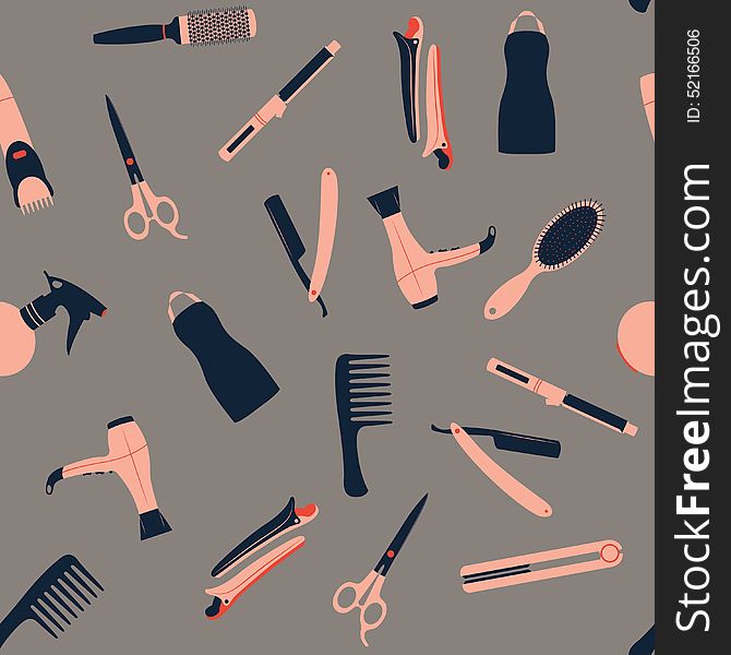 Barber shop vector seamless pattern. Barber shop vector seamless pattern