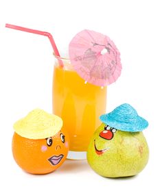Cheerful Little Men From A Fresh Fruits Stock Photo Cheerful Little Men From A Fresh Fruits Stock Photo
