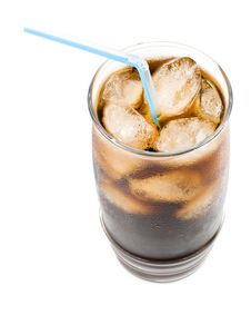 Cold Fizzy Cola With Ice Royalty Free Stock Photos