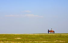 Rider In The Sunset Royalty Free Stock Photography Rider In The Sunset Royalty Free Stock Photography