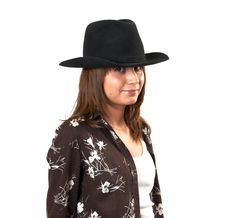 Girl In Cowboy S Hat Stock Image Girl In Cowboy S Hat Stock Image