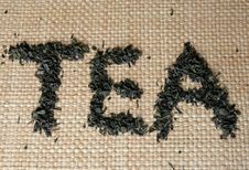 Word Tea Made From Green Tea Royalty Free Stock Photography Word Tea Made From Green Tea Royalty Free Stock Photography