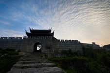 City Gate In Sunglow Royalty Free Stock Images City Gate In Sunglow Royalty Free Stock Images