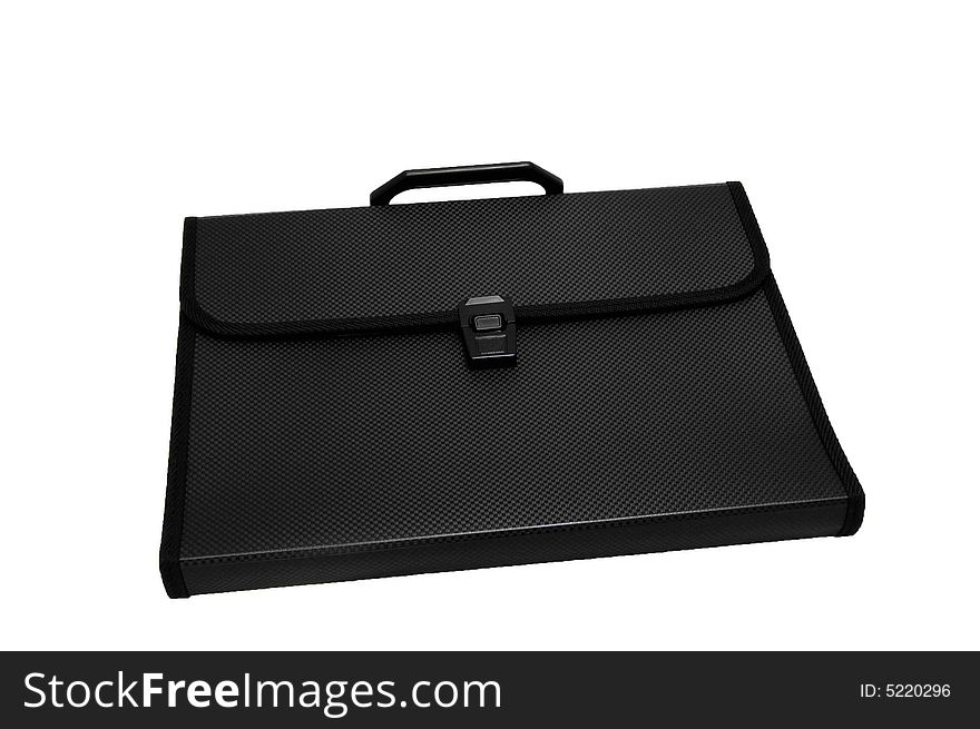 Black bag isolated on the white background