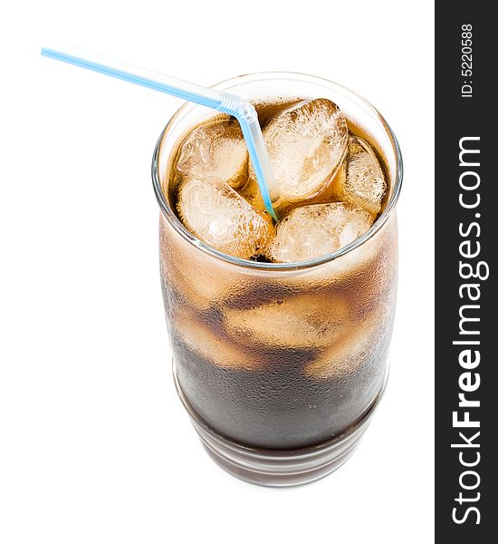 Cold Fizzy Cola With Ice