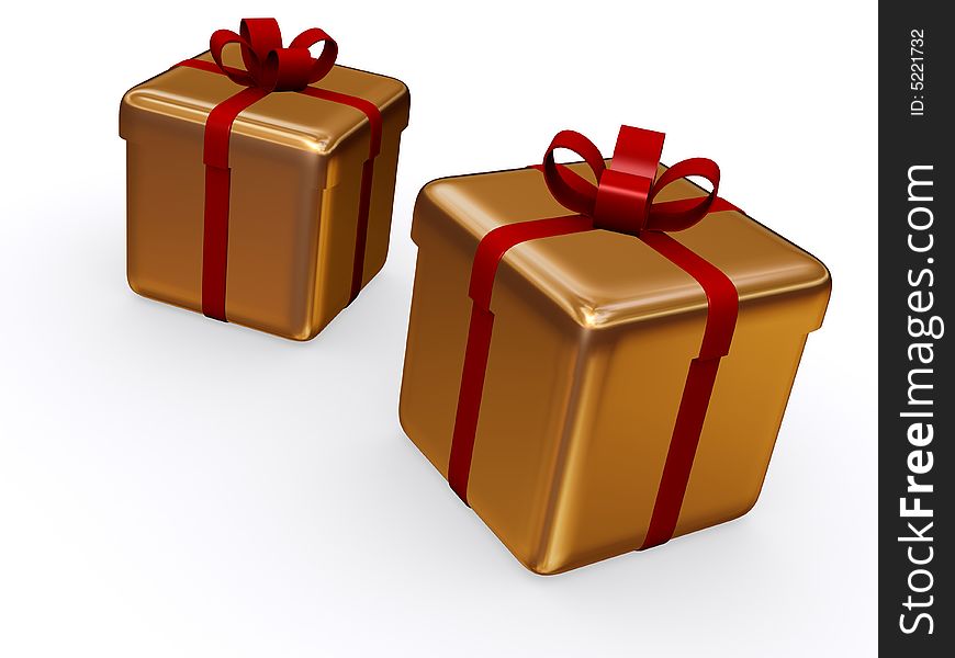 Isolated 3d gift box render. Isolated 3d gift box render