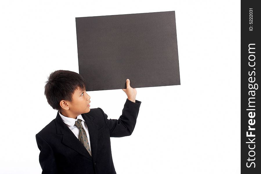 Portrait of a young man over a white background