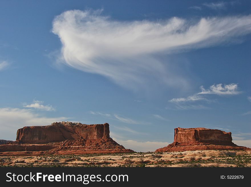 Monitor and Merrimac Buttes, Moab, Utah