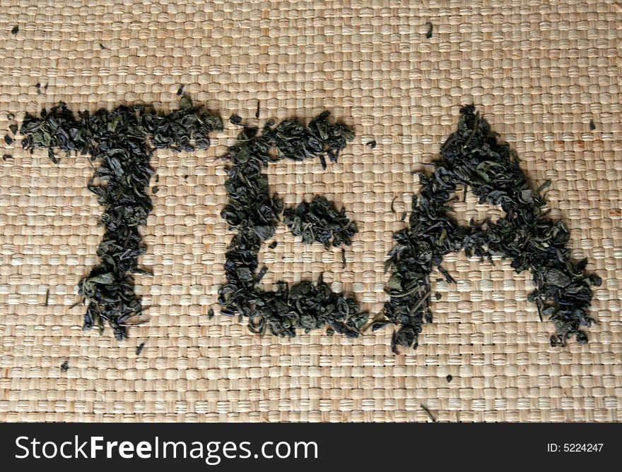 Word tea made from green tea