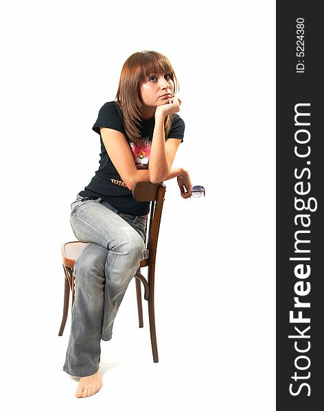 Girl with a chair