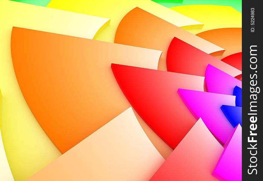 3D abstract art colorful background. 3D abstract art colorful background