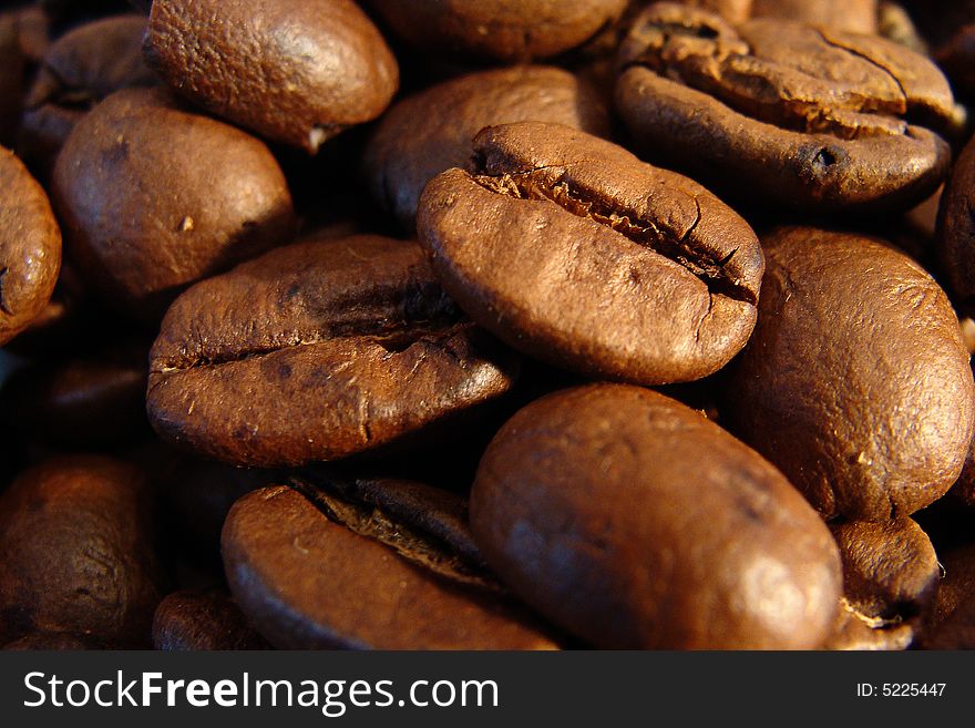 A bunch of coffee beans