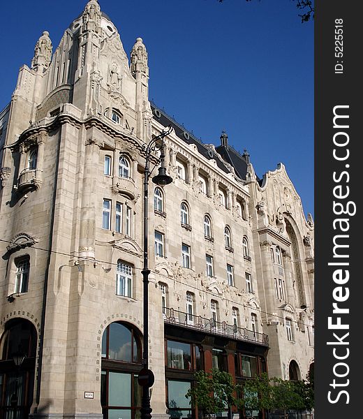 Beautiful building of Four Seasons hotel in Budapest