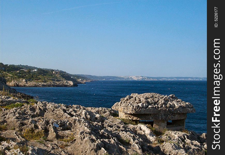 The adriatic coast of Marina Serra in province of Lecce, Region Puglia, Italy. The adriatic coast of Marina Serra in province of Lecce, Region Puglia, Italy.