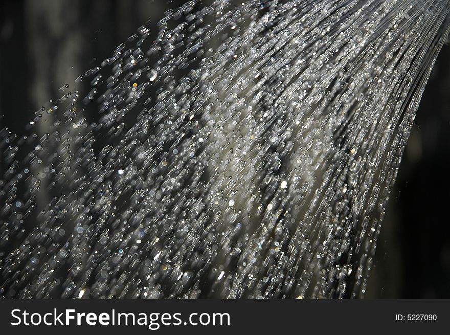 A stream of water from frozen in time. A stream of water from frozen in time