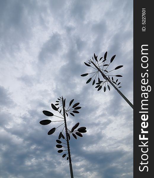 Windmills in an Overcast sky