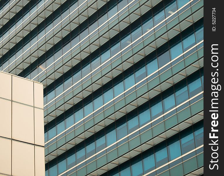 Facade of a modern office building. Facade of a modern office building
