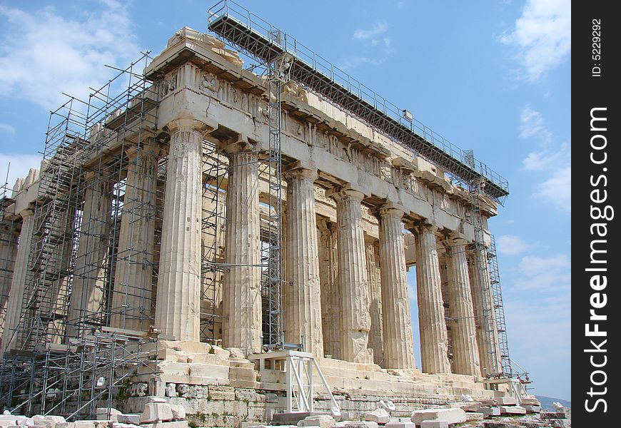 Parthenon at the acropolis, Athens Greece.