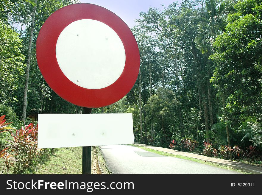 Blank Road Sign