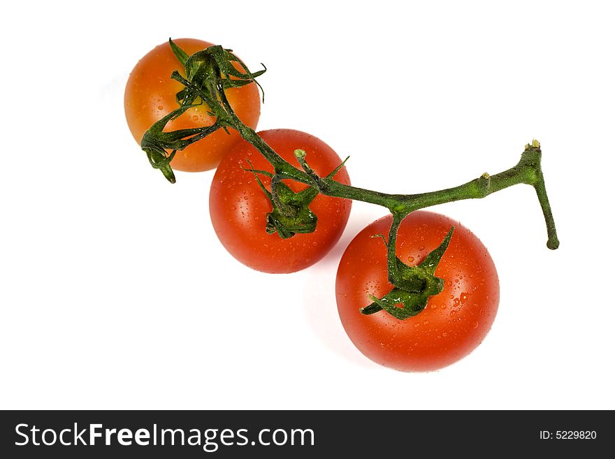 Fresh Red Tomato on white background. Fresh Red Tomato on white background