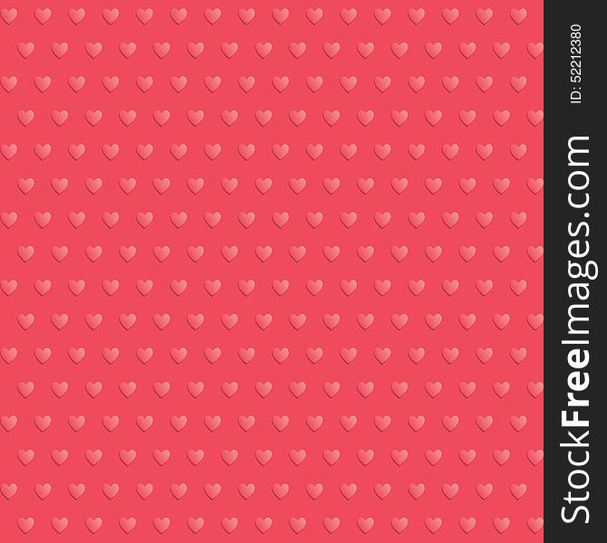 Seamless vector hearts polka dot red pattern. Seamless vector hearts polka dot red pattern