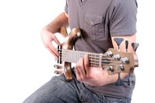 Detail Of A Man Playing Bass Royalty Free Stock Photography Detail Of A Man Playing Bass Royalty Free Stock Photography