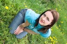 Young Girl In Flowers Royalty Free Stock Photos Young Girl In Flowers Royalty Free Stock Photos