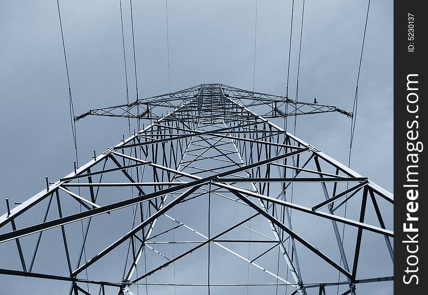 Photo of pole of high tension