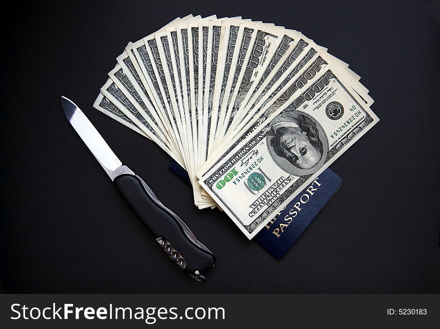 American Dollars, Knife And Passport