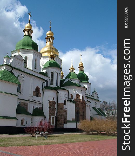 The Sofia cathedral in Kiev in the spring