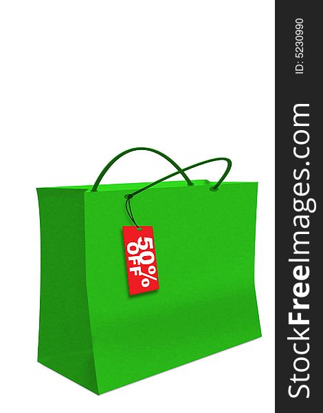 Plain colored paper shopping bag with handles. Plain colored paper shopping bag with handles